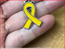 Yellow Ribbon Pin for the Return of the Captives in Gaza