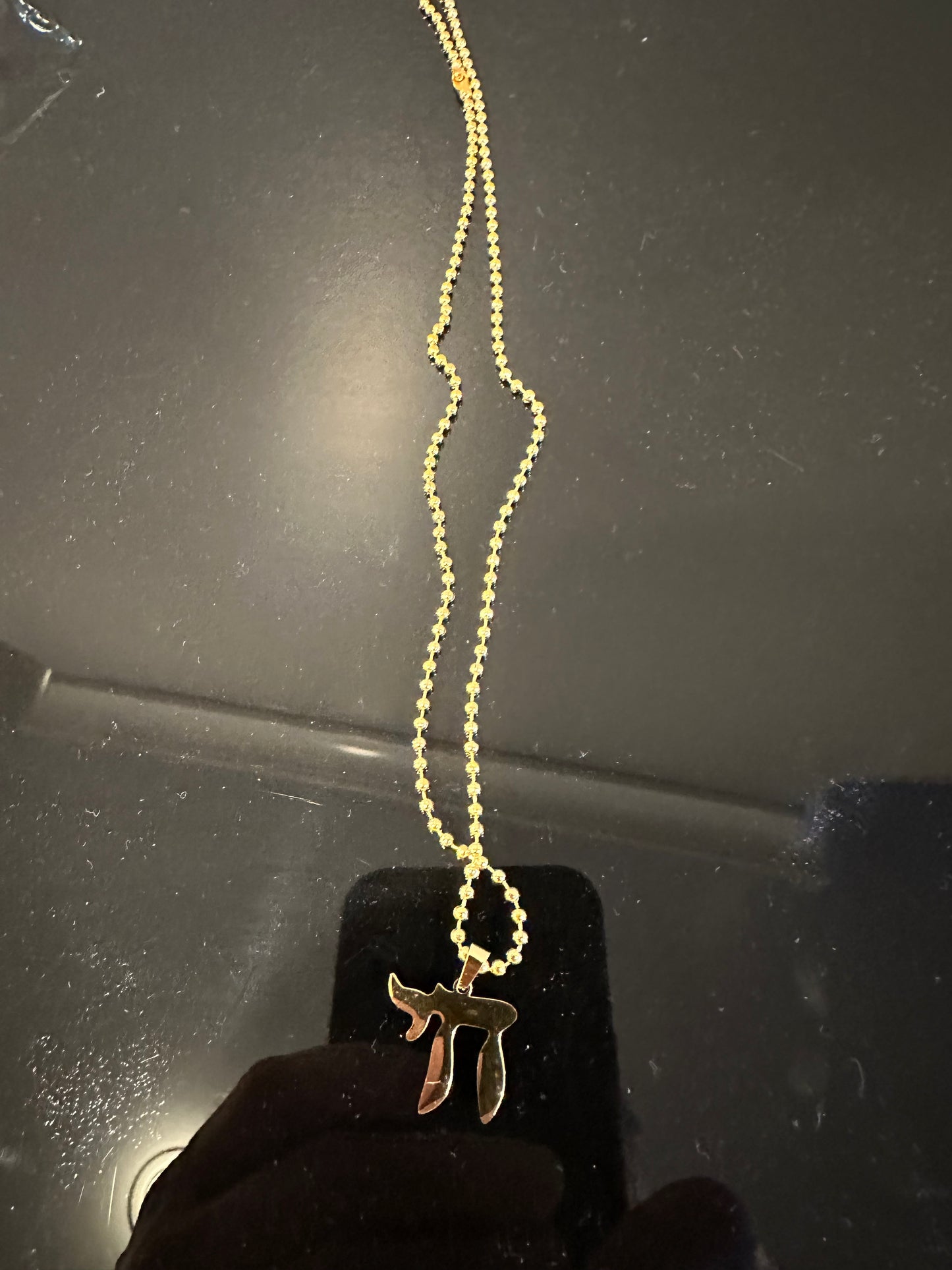 Gold filled 24 inch chain with chai