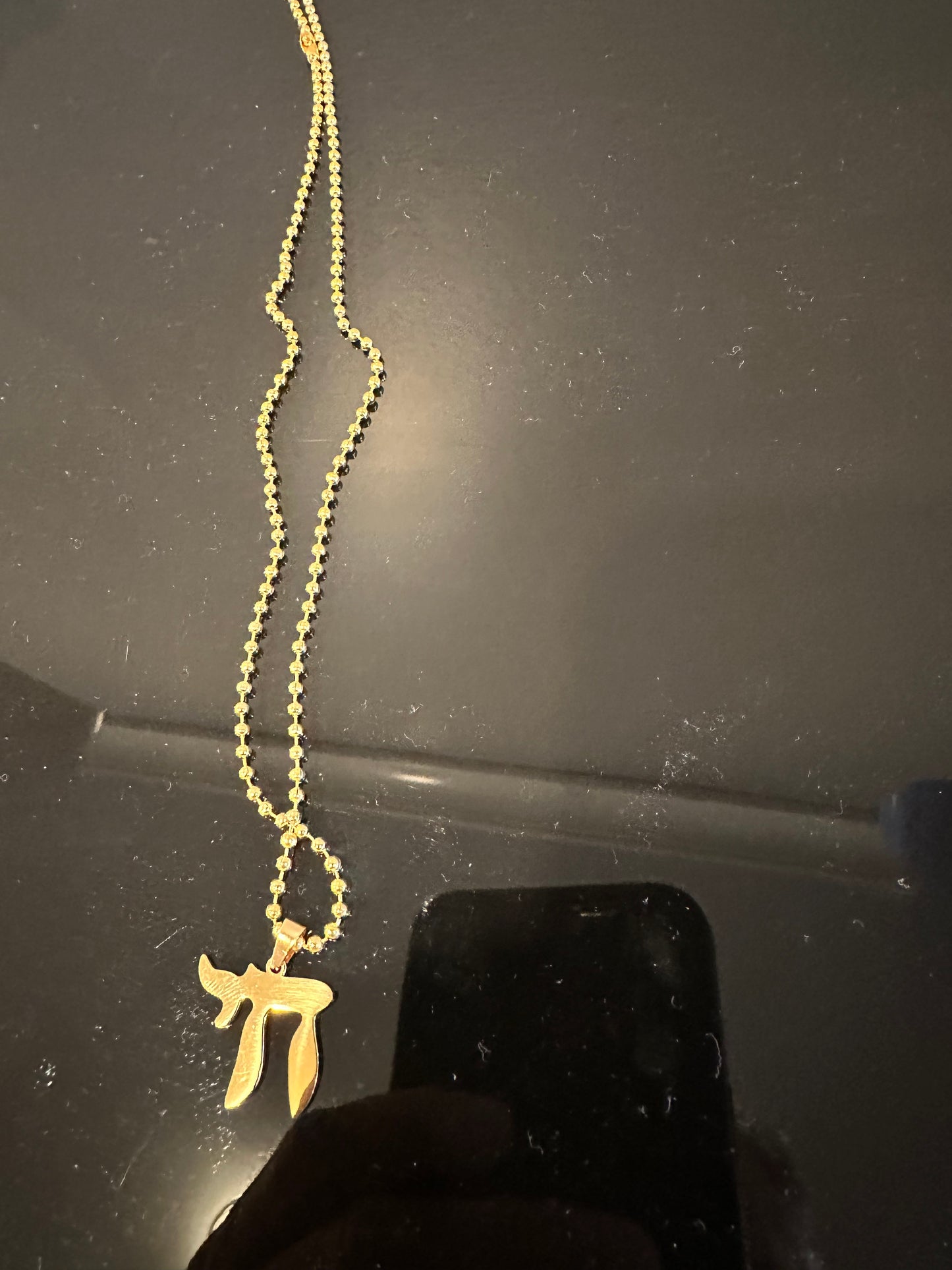 Gold filled 24 inch chain with chai